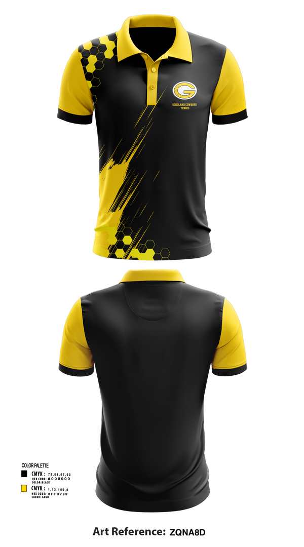 Short Sleeve Performance Polo, Goodland Cowboys Tennis, Tennis, Teamtime, Team time, sublimation, custom sports apparel, team uniforms, spirit wear, spiritwear, sports uniforms, custom shirts, team store, custom team store, fundraiser sports, apparel fundraiser