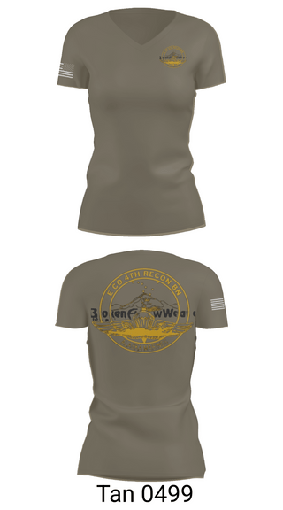 Womens Short Sleeve Vneck Shirt, E Co 4th Recon BN, , Teamtime, Team time, sublimation, custom sports apparel, team uniforms, spirit wear, spiritwear, sports uniforms, custom shirts, team store, custom team store, fundraiser sports, apparel fundraiser