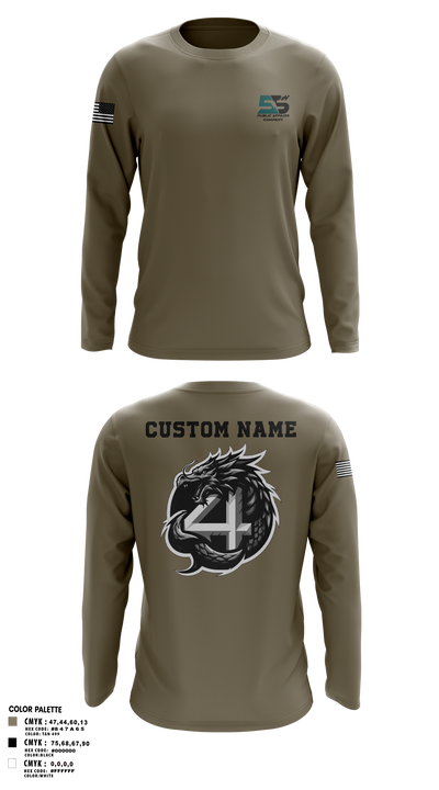 55th COMCAM 4th PLT 68871269 Long Sleeve Performance Shirt 102