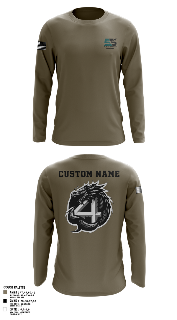 Long Sleeve Performance Shirt, 55th COMCAM 4th PLT, , Teamtime, Team time, sublimation, custom sports apparel, team uniforms, spirit wear, spiritwear, sports uniforms, custom shirts, team store, custom team store, fundraiser sports, apparel fundraiser