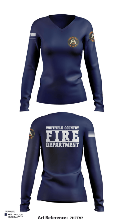 Station 12 TRT 63854404 Women's Long Sleeve V-neck Shirt - 114