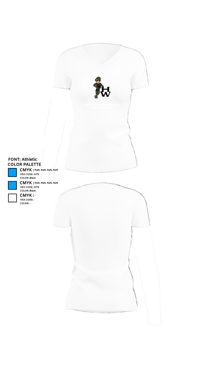 Hamilton-Wenham Regional High School Field Hockey 66724276 Women's Short Sleeve V-neck Shirt - 18