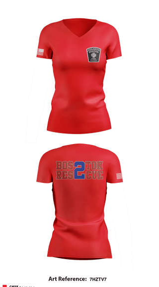Womens Short Sleeve Vneck Shirt, Boston Fire Department, Fire Department, Teamtime, Team time, sublimation, custom sports apparel, team uniforms, spirit wear, spiritwear, sports uniforms, custom shirts, team store, custom team store, fundraiser sports, apparel fundraiser