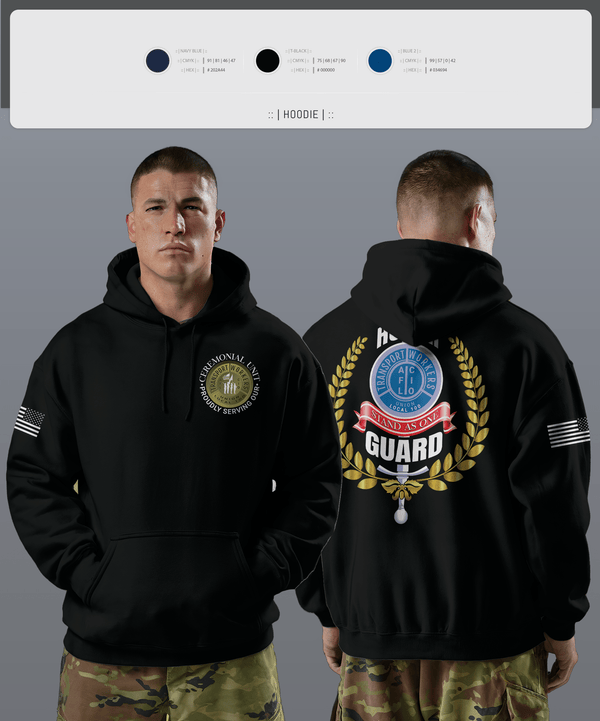 Hoodie, Twu Local 100 Ceremonial Unit & Honor Guard, , Teamtime, Team time, sublimation, custom sports apparel, team uniforms, spirit wear, spiritwear, sports uniforms, custom shirts, team store, custom team store, fundraiser sports, apparel fundraiser