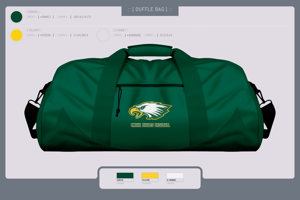 Duffle Bag, Omaha Eagles Baseball, Baseball, Teamtime, Team time, sublimation, custom sports apparel, team uniforms, spirit wear, spiritwear, sports uniforms, custom shirts, team store, custom team store, fundraiser sports, apparel fundraiser