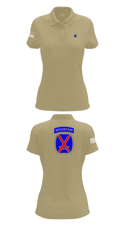 1-155th 38658910 Women's Short Sleeve Performance Polo  - 90