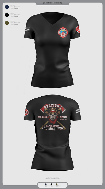PVFR 34232026 Women's Short Sleeve V-neck Shirt - 5