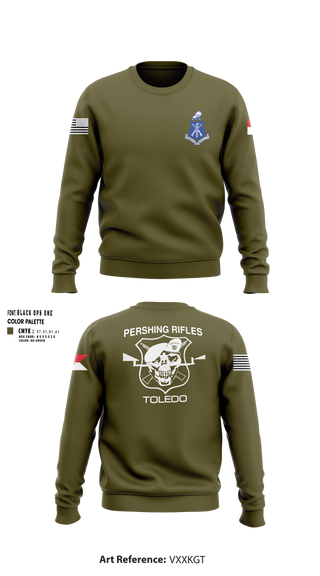 Crew Neck Sweatshirt, Pershing Rifles Troop L-1, , Teamtime, Team time, sublimation, custom sports apparel, team uniforms, spirit wear, spiritwear, sports uniforms, custom shirts, team store, custom team store, fundraiser sports, apparel fundraiser