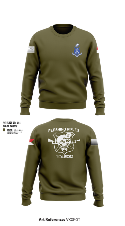 Pershing Rifles Troop L-1 10347059 Crew Neck Sweatshirt - 151