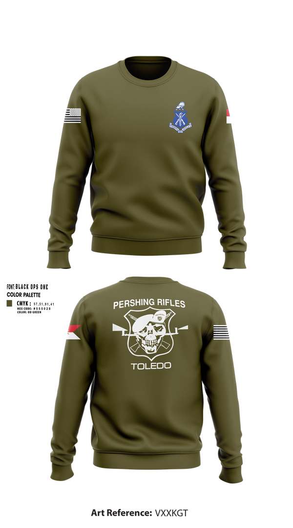 Crew Neck Sweatshirt, Pershing Rifles Troop L-1, , Teamtime, Team time, sublimation, custom sports apparel, team uniforms, spirit wear, spiritwear, sports uniforms, custom shirts, team store, custom team store, fundraiser sports, apparel fundraiser