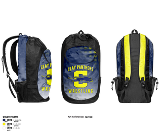 Gear Bag, Clay Panthers, Wrestling, Teamtime, Team time, sublimation, custom sports apparel, team uniforms, spirit wear, spiritwear, sports uniforms, custom shirts, team store, custom team store, fundraiser sports, apparel fundraiser