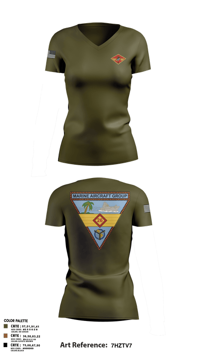 2nd MAW 13014265 Women's Short Sleeve V-neck Shirt - 1