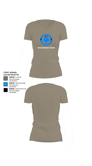 Womens Short Sleeve Vneck Shirt, 169th Maintenance Squadron, , Teamtime, Team time, sublimation, custom sports apparel, team uniforms, spirit wear, spiritwear, sports uniforms, custom shirts, team store, custom team store, fundraiser sports, apparel fundraiser