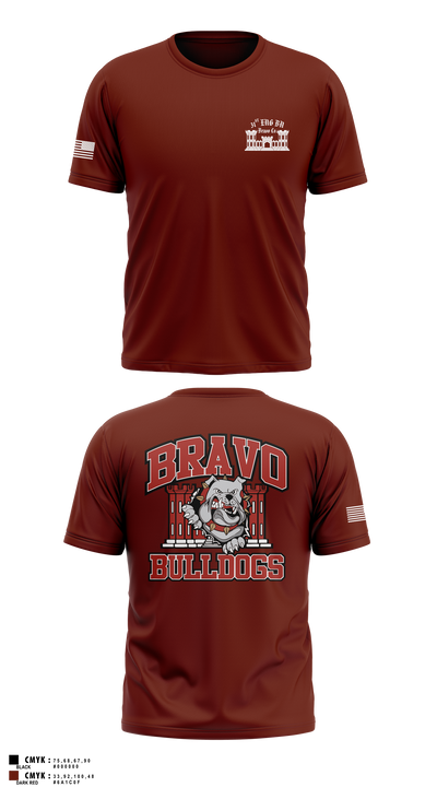Bravo Company “Bulldogs” 31st Engineer Battalion 91447839 Short Sleeve Performance Shirt - 1