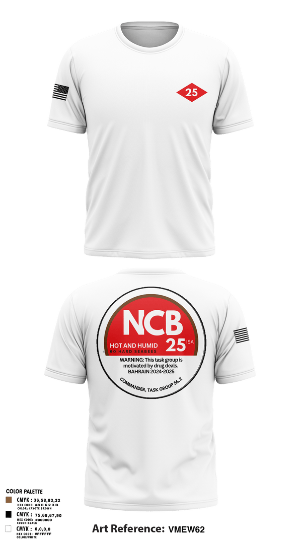 Old School Cotton Feel Shirt, NMCB 25 CTG 56.2, Navy, Teamtime, Team time, sublimation, custom sports apparel, team uniforms, spirit wear, spiritwear, sports uniforms, custom shirts, team store, custom team store, fundraiser sports, apparel fundraiser