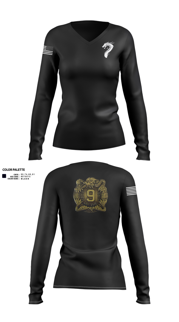 Womens Long Sleeve Vneck Shirt, 4-9 Infantry 4/2SBCT, , Teamtime, Team time, sublimation, custom sports apparel, team uniforms, spirit wear, spiritwear, sports uniforms, custom shirts, team store, custom team store, fundraiser sports, apparel fundraiser