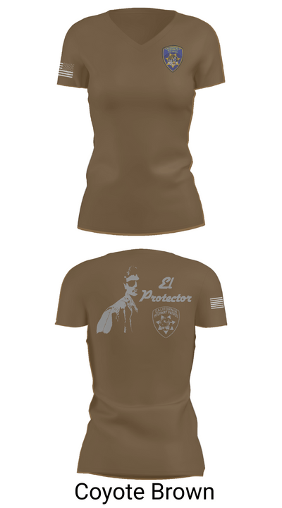 California Highway Patrol 18919595 Women's Short Sleeve V-neck Shirt - 8