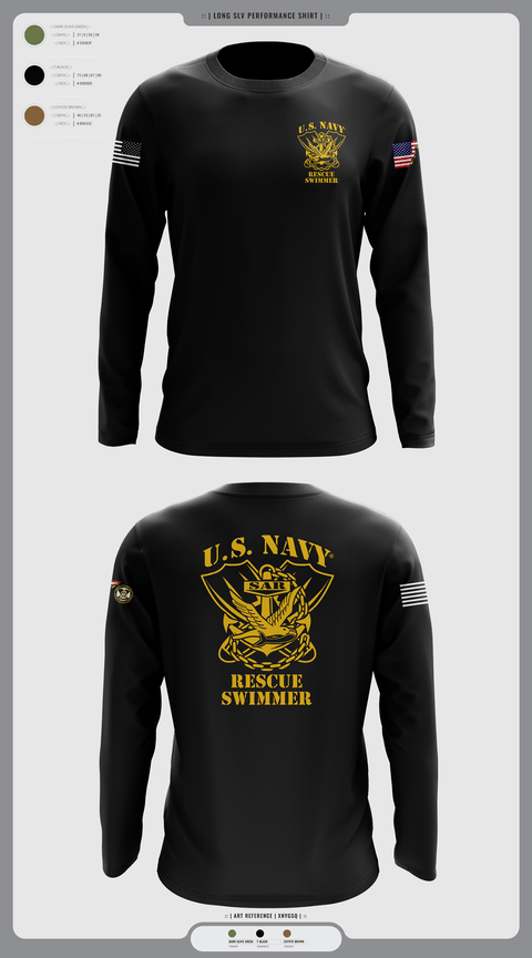 Long Sleeve Performance Shirt, Aircrew Rescue Swimmer, , Teamtime, Team time, sublimation, custom sports apparel, team uniforms, spirit wear, spiritwear, sports uniforms, custom shirts, team store, custom team store, fundraiser sports, apparel fundraiser