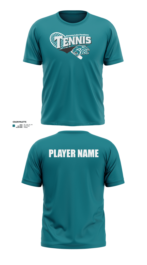 Short Sleeve Performance Shirt, Bonney Lake Panthers Tennis, Tennis, Teamtime, Team time, sublimation, custom sports apparel, team uniforms, spirit wear, spiritwear, sports uniforms, custom shirts, team store, custom team store, fundraiser sports, apparel fundraiser