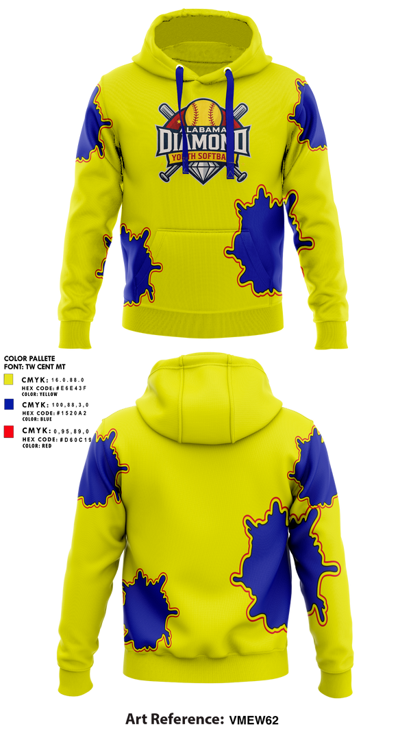Hoodie, Alabama Diamond Youth Softball, Softball, Teamtime, Team time, sublimation, custom sports apparel, team uniforms, spirit wear, spiritwear, sports uniforms, custom shirts, team store, custom team store, fundraiser sports, apparel fundraiser