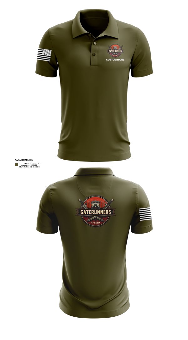 Short Sleeve Performance Polo, C Co 541st, Army, Teamtime, Team time, sublimation, custom sports apparel, team uniforms, spirit wear, spiritwear, sports uniforms, custom shirts, team store, custom team store, fundraiser sports, apparel fundraiser