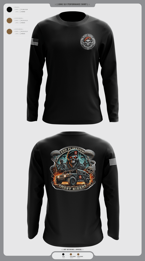 Long Sleeve Performance Shirt, Ghost Riders, , Teamtime, Team time, sublimation, custom sports apparel, team uniforms, spirit wear, spiritwear, sports uniforms, custom shirts, team store, custom team store, fundraiser sports, apparel fundraiser