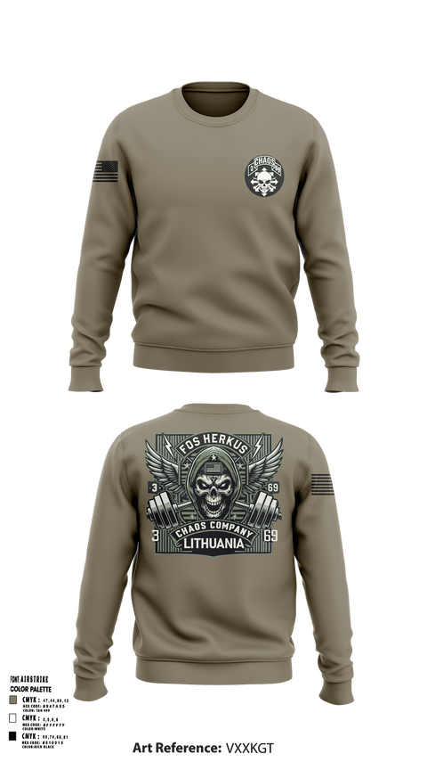 Crew Neck Sweatshirt, Cco/3-69/1ABCT/3ID, Army, Teamtime, Team time, sublimation, custom sports apparel, team uniforms, spirit wear, spiritwear, sports uniforms, custom shirts, team store, custom team store, fundraiser sports, apparel fundraiser