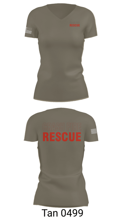 ISA Air base Fire Dept. 19172110 Women's Short Sleeve V-neck Shirt - 68