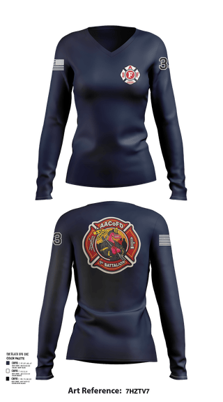 Womens Long Sleeve Vneck Shirt, Glen Burnie, Fire Department, Teamtime, Team time, sublimation, custom sports apparel, team uniforms, spirit wear, spiritwear, sports uniforms, custom shirts, team store, custom team store, fundraiser sports, apparel fundraiser