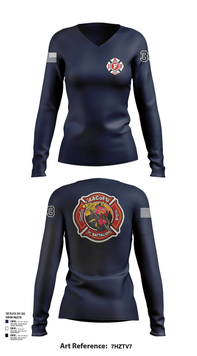 Glen Burnie 74238111 Women's Long Sleeve V-neck Shirt - 105
