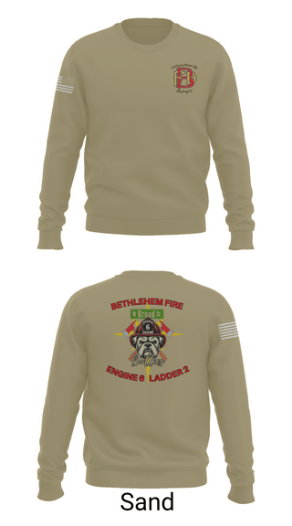 Crew Neck Sweatshirt, Bethlehem Fire Department E6/L2, , Teamtime, Team time, sublimation, custom sports apparel, team uniforms, spirit wear, spiritwear, sports uniforms, custom shirts, team store, custom team store, fundraiser sports, apparel fundraiser
