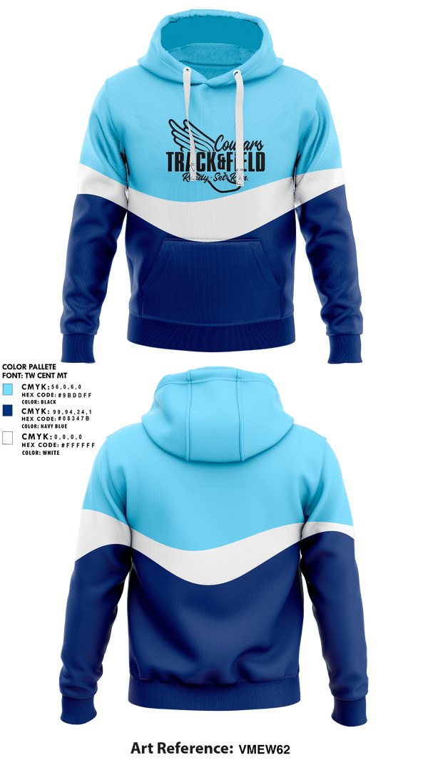 Hoodie, Southwest Edgecombe Cougars, Track & Field, Teamtime, Team time, sublimation, custom sports apparel, team uniforms, spirit wear, spiritwear, sports uniforms, custom shirts, team store, custom team store, fundraiser sports, apparel fundraiser