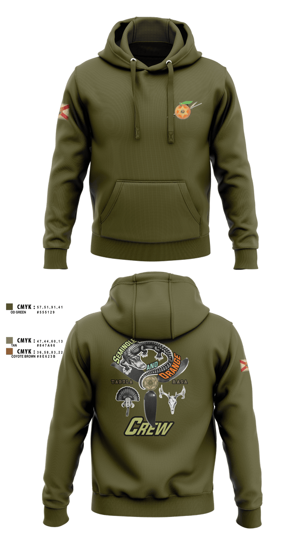 Hoodie, Seminole / Orange Crew, , Teamtime, Team time, sublimation, custom sports apparel, team uniforms, spirit wear, spiritwear, sports uniforms, custom shirts, team store, custom team store, fundraiser sports, apparel fundraiser