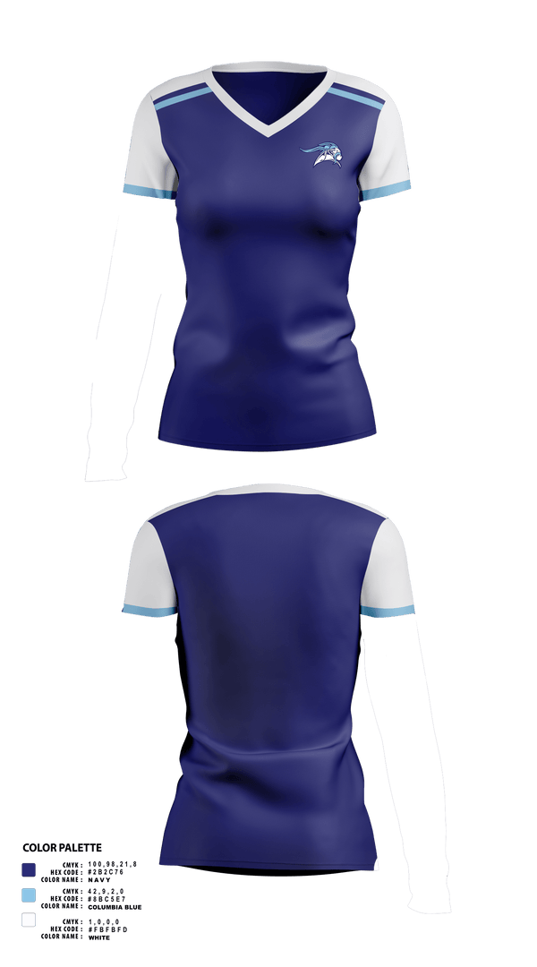 Womens Short Sleeve Vneck Shirt, Oakmont High School, Spirit Store, Teamtime, Team time, sublimation, custom sports apparel, team uniforms, spirit wear, spiritwear, sports uniforms, custom shirts, team store, custom team store, fundraiser sports, apparel fundraiser