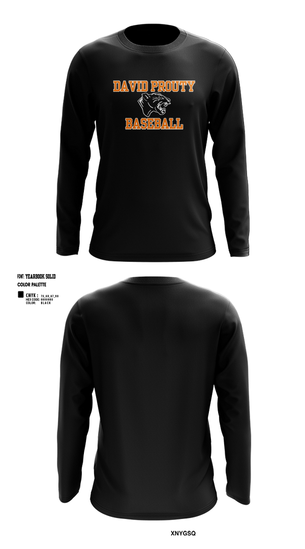 Long Sleeve Performance Shirt, David Prouty Panthers Baseball, Baseball, Teamtime, Team time, sublimation, custom sports apparel, team uniforms, spirit wear, spiritwear, sports uniforms, custom shirts, team store, custom team store, fundraiser sports, apparel fundraiser