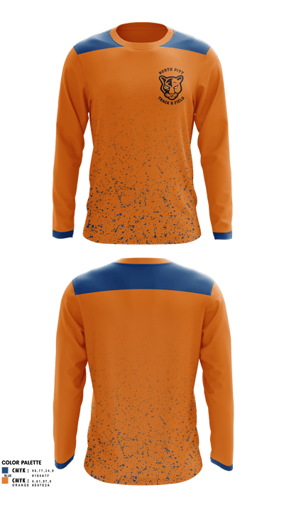 North Pitt High School Track and Field 81269617 Long Sleeve Performance Shirt 1