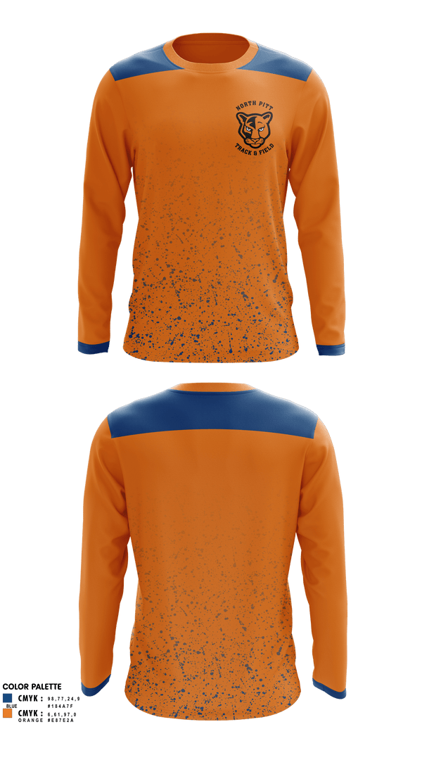 Long Sleeve Performance Shirt, North Pitt High School Track and Field, Track & Field, Teamtime, Team time, sublimation, custom sports apparel, team uniforms, spirit wear, spiritwear, sports uniforms, custom shirts, team store, custom team store, fundraiser sports, apparel fundraiser