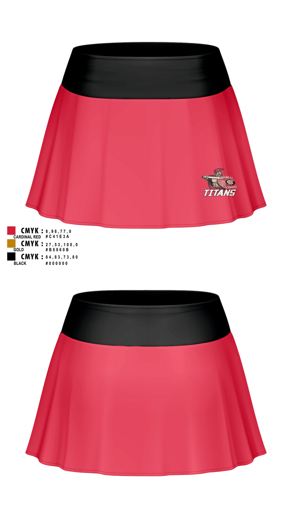 Skort, Cesar Chavez Titans Tennis, Tennis, Teamtime, Team time, sublimation, custom sports apparel, team uniforms, spirit wear, spiritwear, sports uniforms, custom shirts, team store, custom team store, fundraiser sports, apparel fundraiser