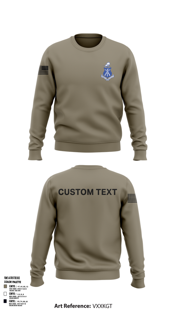 Crew Neck Sweatshirt, Pershing Rifles Kilo 8, , Teamtime, Team time, sublimation, custom sports apparel, team uniforms, spirit wear, spiritwear, sports uniforms, custom shirts, team store, custom team store, fundraiser sports, apparel fundraiser