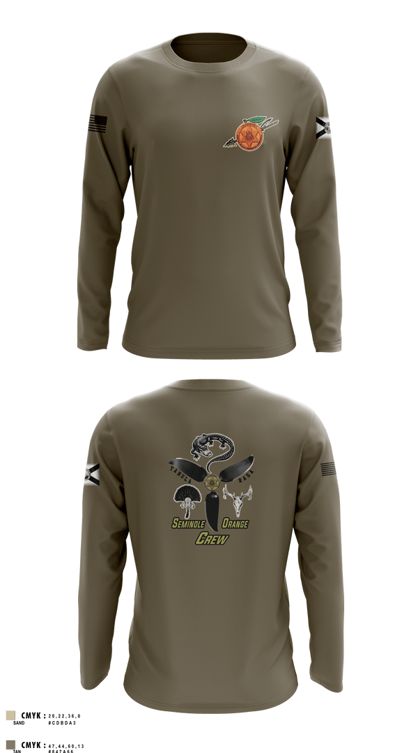 Long Sleeve Performance Shirt, Seminole / Orange Crew, , Teamtime, Team time, sublimation, custom sports apparel, team uniforms, spirit wear, spiritwear, sports uniforms, custom shirts, team store, custom team store, fundraiser sports, apparel fundraiser