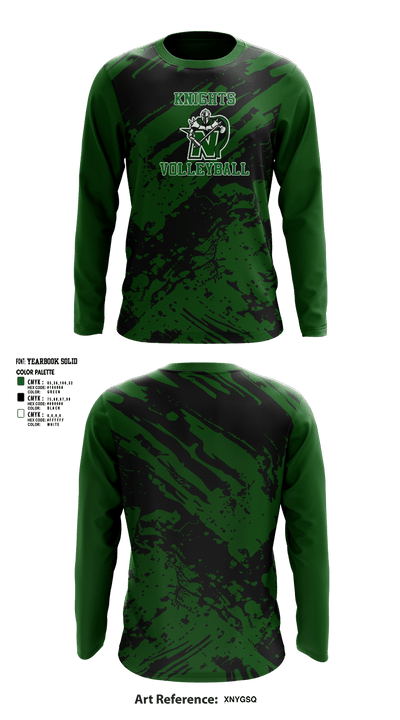 Nordonia Knights Volleyball 46003148 Long Sleeve Performance Shirt 1