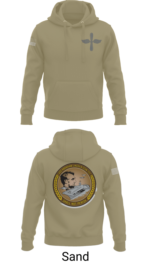 Hoodie, CVN 72 Abraham Lincoln, , Teamtime, Team time, sublimation, custom sports apparel, team uniforms, spirit wear, spiritwear, sports uniforms, custom shirts, team store, custom team store, fundraiser sports, apparel fundraiser