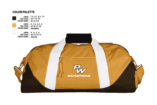 Duffle Bag, Portsmouth West Middle School Track and Field, Track & Field, Teamtime, Team time, sublimation, custom sports apparel, team uniforms, spirit wear, spiritwear, sports uniforms, custom shirts, team store, custom team store, fundraiser sports, apparel fundraiser