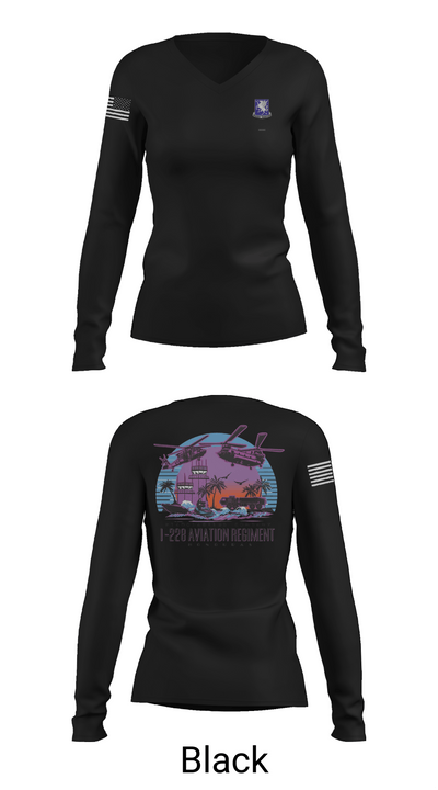 1-228 HHC Phantoms 17599849 Women's Long Sleeve V-neck Shirt - 37