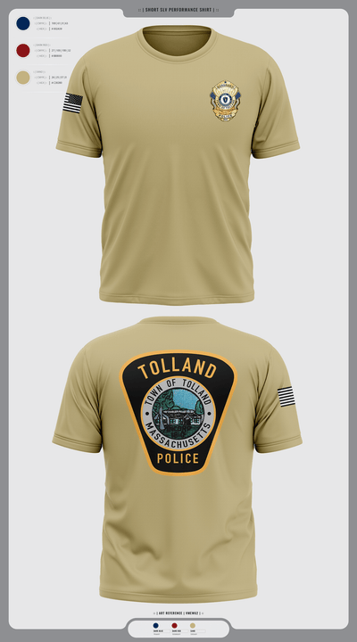 Tolland Police Department 15445764 Old School Cotton Feel Shirt - 3