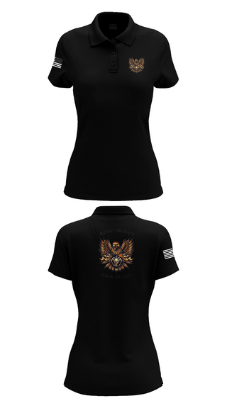 Womens Short Sleeve Performance Polo, Foxtrot Company, 832nd OD BN, Army, Teamtime, Team time, sublimation, custom sports apparel, team uniforms, spirit wear, spiritwear, sports uniforms, custom shirts, team store, custom team store, fundraiser sports, apparel fundraiser