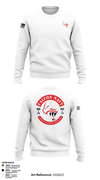 Crew Neck Sweatshirt, Falcon Navy, , Teamtime, Team time, sublimation, custom sports apparel, team uniforms, spirit wear, spiritwear, sports uniforms, custom shirts, team store, custom team store, fundraiser sports, apparel fundraiser