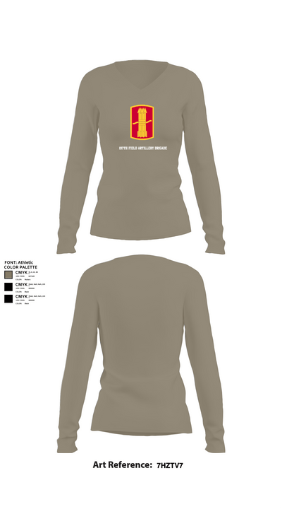 197th field artillery brigade 46187100 Women's Long Sleeve V-neck Shirt - 59