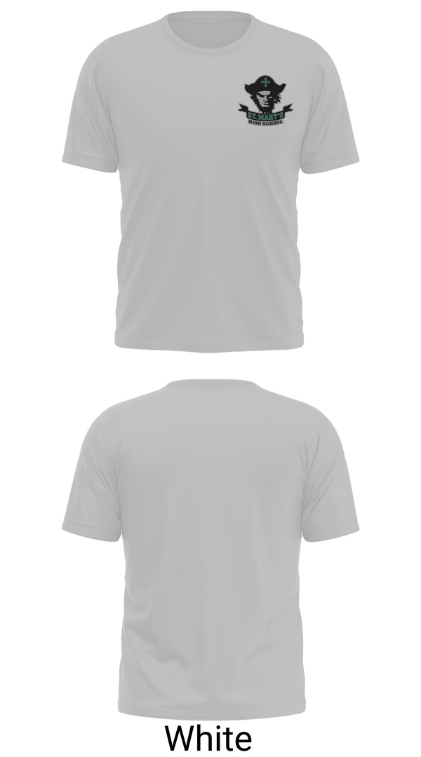 Old School Cotton Feel Shirt, Saint Mary's High School Track & Field, Track & Field, Teamtime, Team time, sublimation, custom sports apparel, team uniforms, spirit wear, spiritwear, sports uniforms, custom shirts, team store, custom team store, fundraiser sports, apparel fundraiser