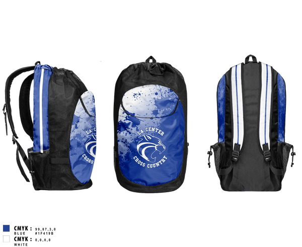 Gear Bag, La Center Cross Country, Cross Country, Teamtime, Team time, sublimation, custom sports apparel, team uniforms, spirit wear, spiritwear, sports uniforms, custom shirts, team store, custom team store, fundraiser sports, apparel fundraiser